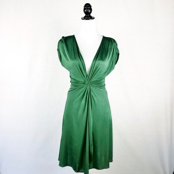 twist front wrap dress